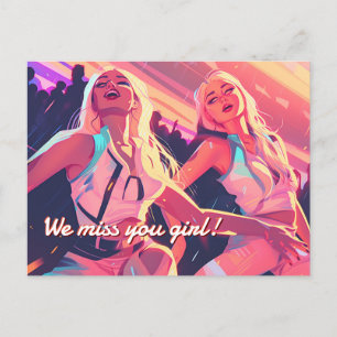 Rave Clubleben Postkarte