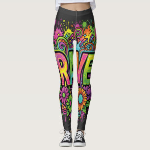 RAVE Neonblumen Leggings