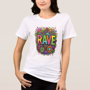 RAVE Neonblumen Tri-Blend Shirt