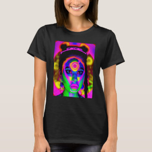 Rave-Party Psychedelische EDM-Trance-Club-DJ-Neon T-Shirt