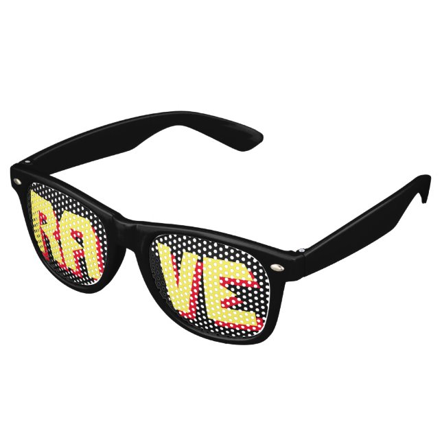 "RAVE" Party Sonnenbrille (Schrägansicht)
