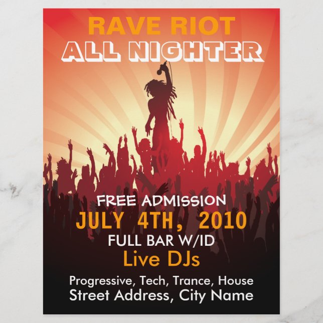 Rave Riot 2 Music Flyer (Vorne)