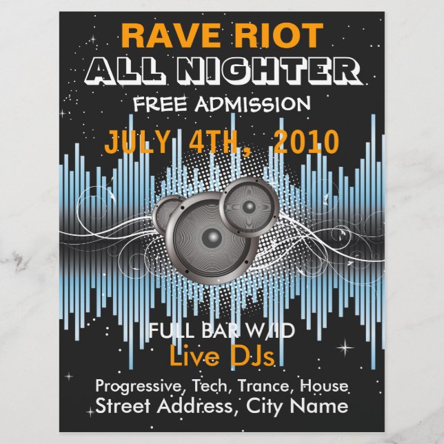 Rave Riot Music Flyer (Vorne)