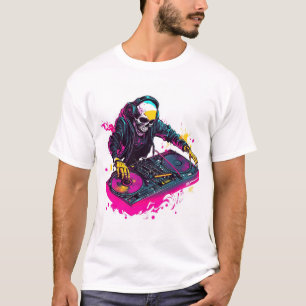 Rave-Schädel � EDM-Party-Skelett-DJ T-Shirt