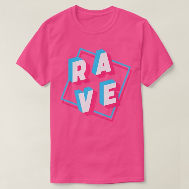 Rave Techno Music  T-Shirt (Design vorne)