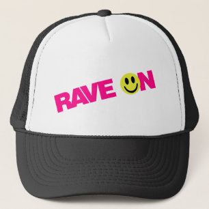 Ravean - Raver-Musik DJ Mit einer Keule schlagen Truckerkappe