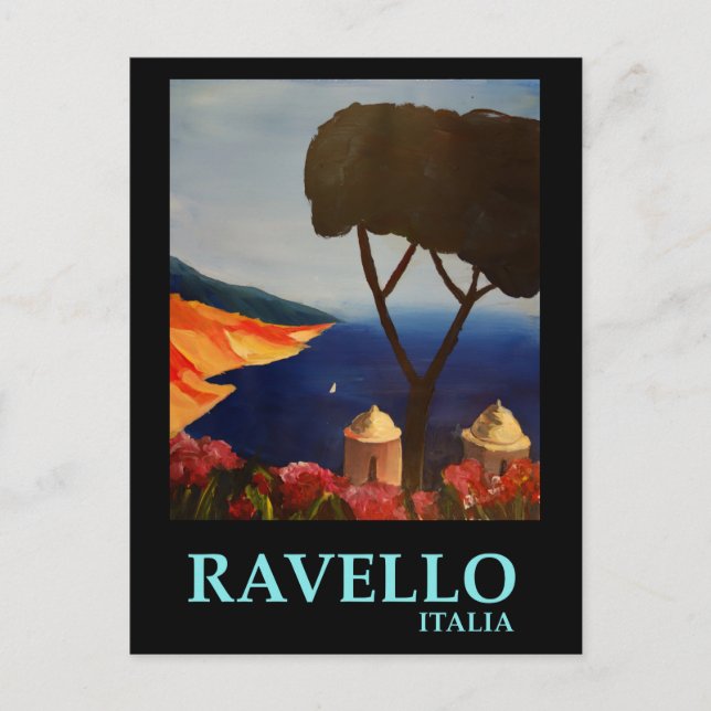 Ravello Salerno Italien Ansicht Amalfi Küste Postkarte (Vorderseite)