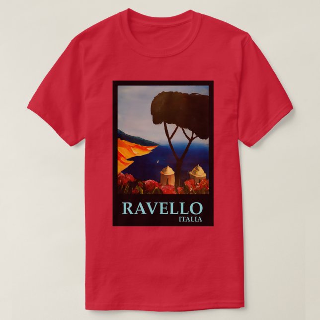 Ravello Salerno Italien Aussicht Amalfi Küste von  T-Shirt (Design vorne)