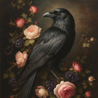 Raven Among Roses Seidenpapier
