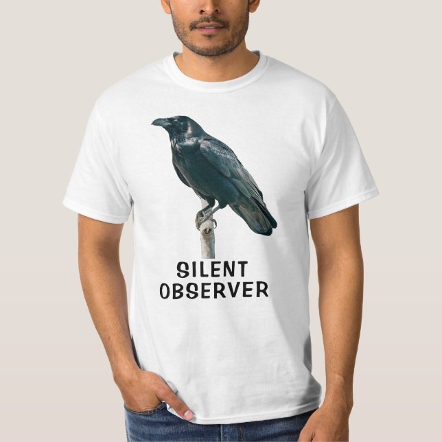 Raven an einer Zweigstelle T-Shirt (Vorderseite)