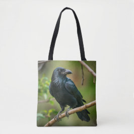 Raven an einer Zweigstelle Tasche