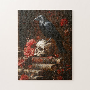Raven and Skull Gothic Still Life