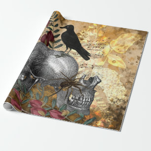 Raven and Skulls Geschenkpapier