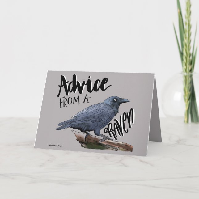 Raven Anniversaire ou Penser à votre carte (Devant)