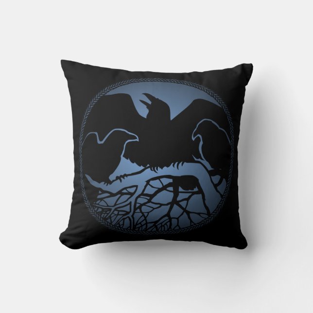 Raven Art Coussin Native Spirit Animal Raven Couss (Recto)