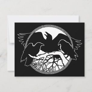 Raven Art Einladungen Personalisierte Kunstkarte