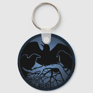 Raven Art Keychain Wildlife Crow / Raven Gifts Schlüsselanhänger