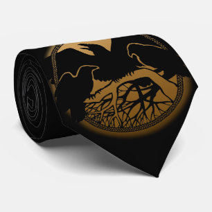 Raven Art Krawatte Wildlife Crow / Raven Necktie G