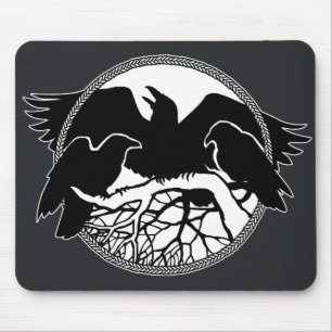 Raven Art Mouspads Coole Crow Art Computergeschenk Mousepad