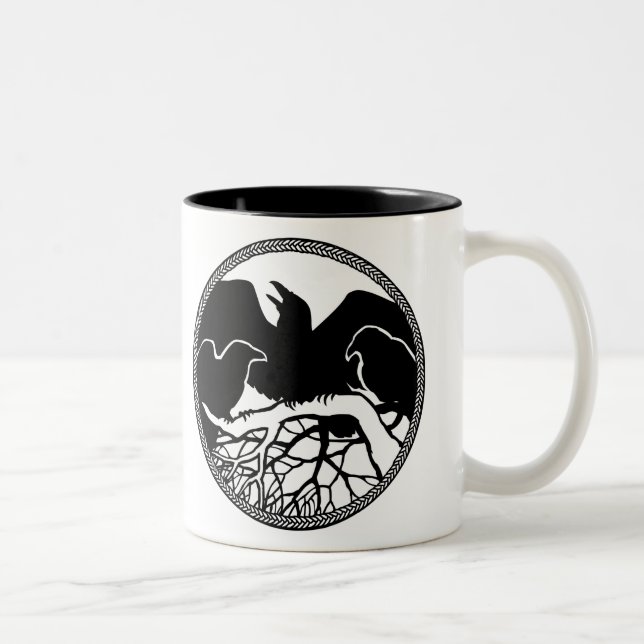 Raven Art Mug Wild Bird Crow Cup Raven Mug (Droit)