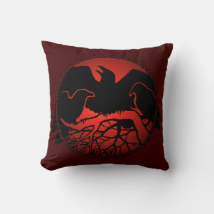 Raven Art Pillows First Nations Wildlife Pillows Kissen