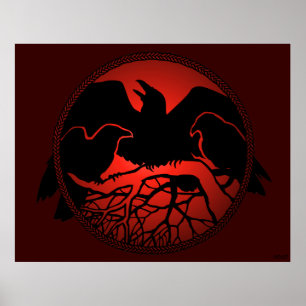 Raven Art Posters Native Wildlife Art Prints Deco Poster