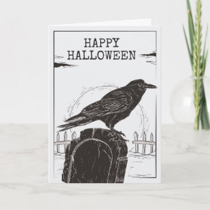 Raven auf einer Grußkarte aus Gravestone Karte