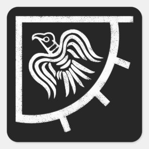 Raven Banner Viking Flag Quadratischer Aufkleber