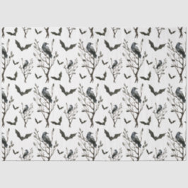 Raven Bat Halloween Geschenkpapier Seidenpapier