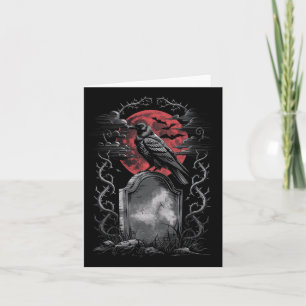Raven Bird Gothic Raven Art Friedhof Fantasy Karte