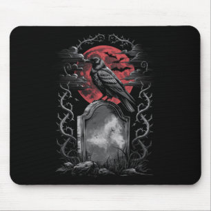 Raven Bird Gothic Raven Art Friedhof Fantasy Mousepad