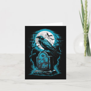 Raven Bird Gothic Spooky Graveyard Karte