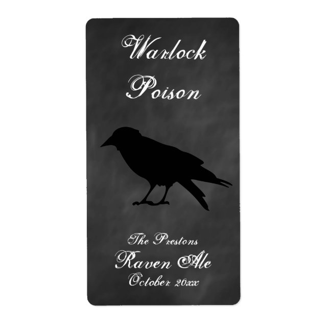 Raven Black Wine Label (Vorne)