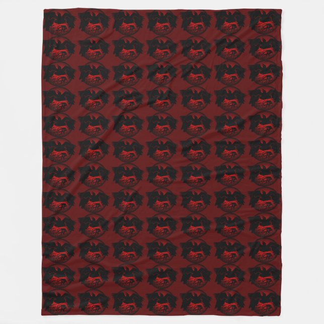 Raven Blanket Native Spirit Animal Fleece Blanket (Vorderseite)