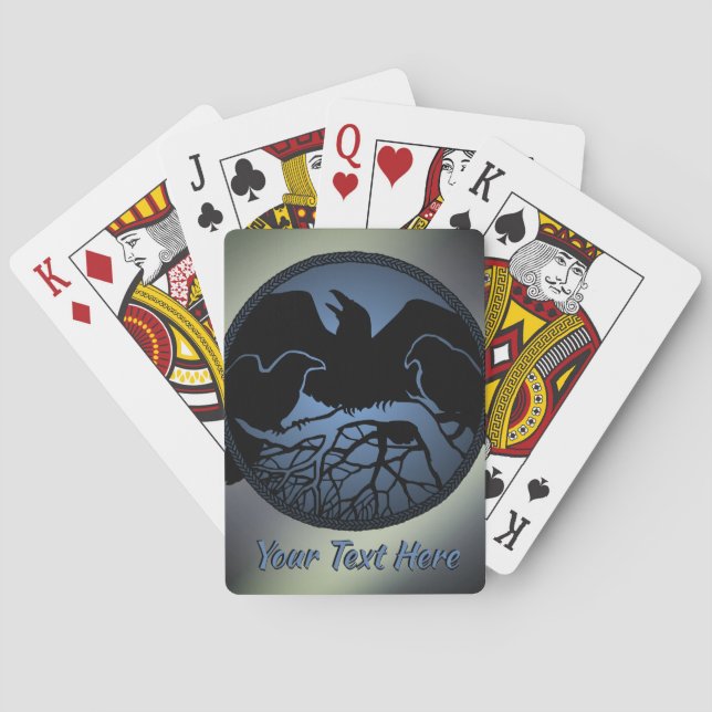 Raven Cards Custom Tribal Art Spielkarten (Rückseite)