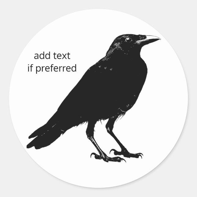 Raven Corvid Bird Stickers (Vorderseite)
