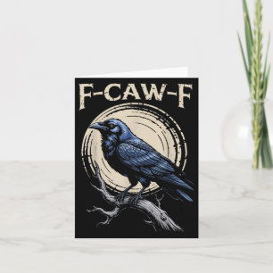 Raven Crow F-craw-f Halloween Bird Fcawf Gothic Sp Karte