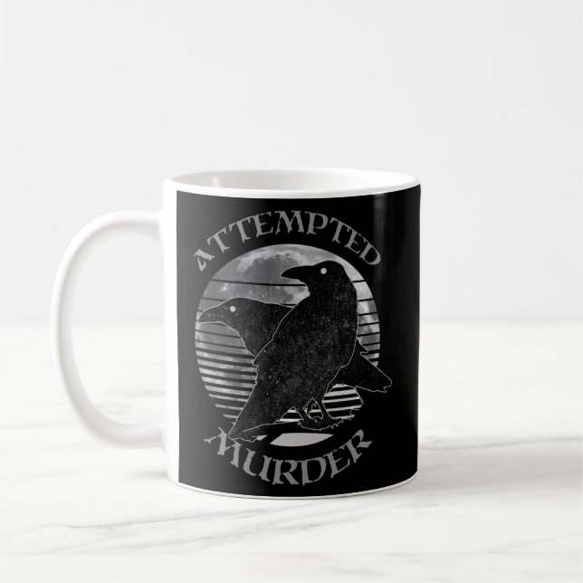 Raven Crow versuchte Murder Moon Wiccan Pagan Kaffeetasse (Links)