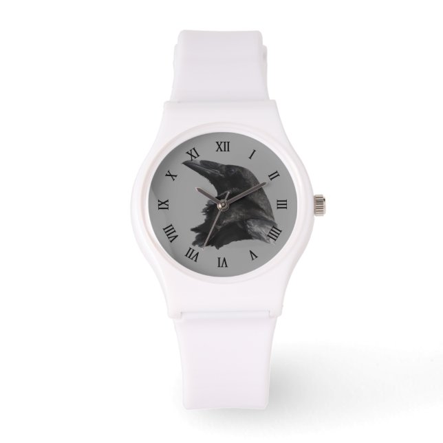 Raven Crow Wildlife Bird Raven-Lover Armbanduhr (Vorderseite)