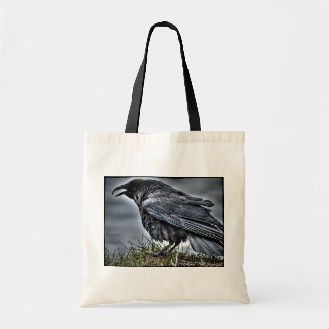 Raven Crow Wildlife Bird Raven-Lover Tragetasche (Vorne)