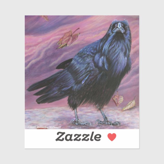 Raven Custom-Cut Vinyl Sticker (Blatt)