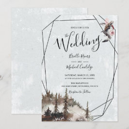 Raven, Forest und Crescent Moon Wedding Einladung