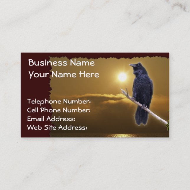 RAVEN & GOLDEN SUNLIGHT Business Cards Visitenkarte (Vorderseite)