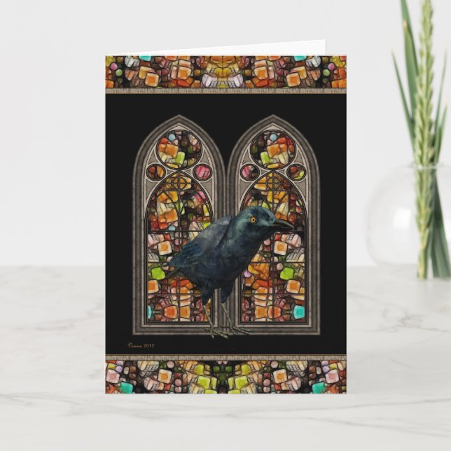 Raven Gothic Blank Inner Grußkarte Karte (Vorderseite)