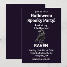 Raven Halloween Spooky Party Raven