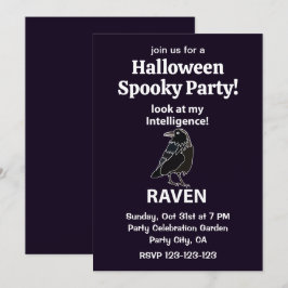 Raven Halloween Spooky Party Raven Einladung