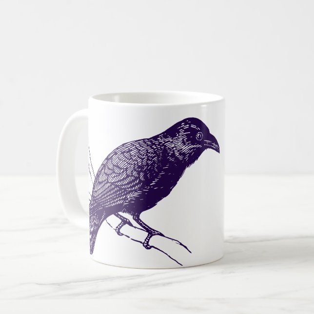 Raven Illustration Tasse (Vorderseite Links)