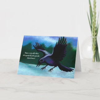 Raven im Winter Karte