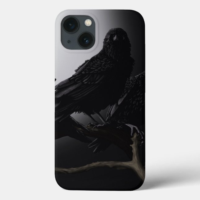 Raven in a Tree Iphone 7/8 Tough Case (Rückseite)