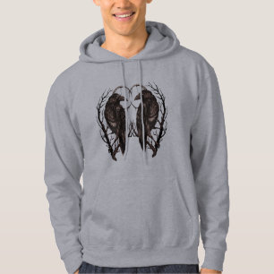 Raven in Dead Tree - Dunkle Gotik Hoodie